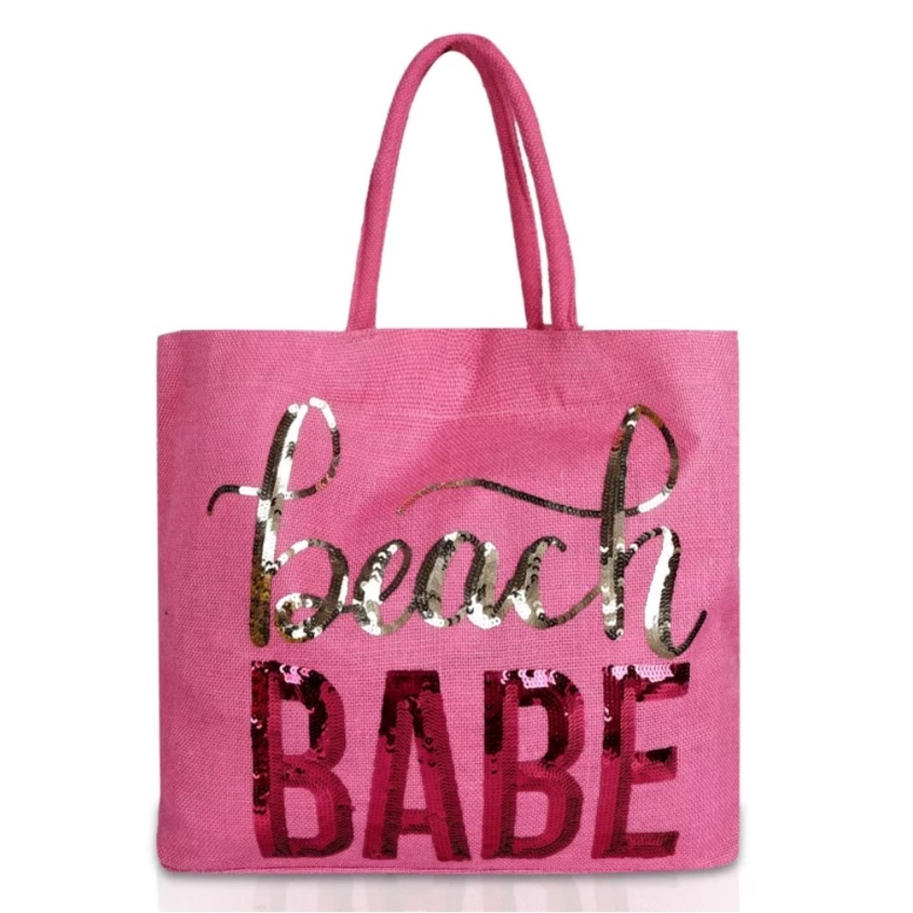Source Unknown Pink Sequin Tote Bag